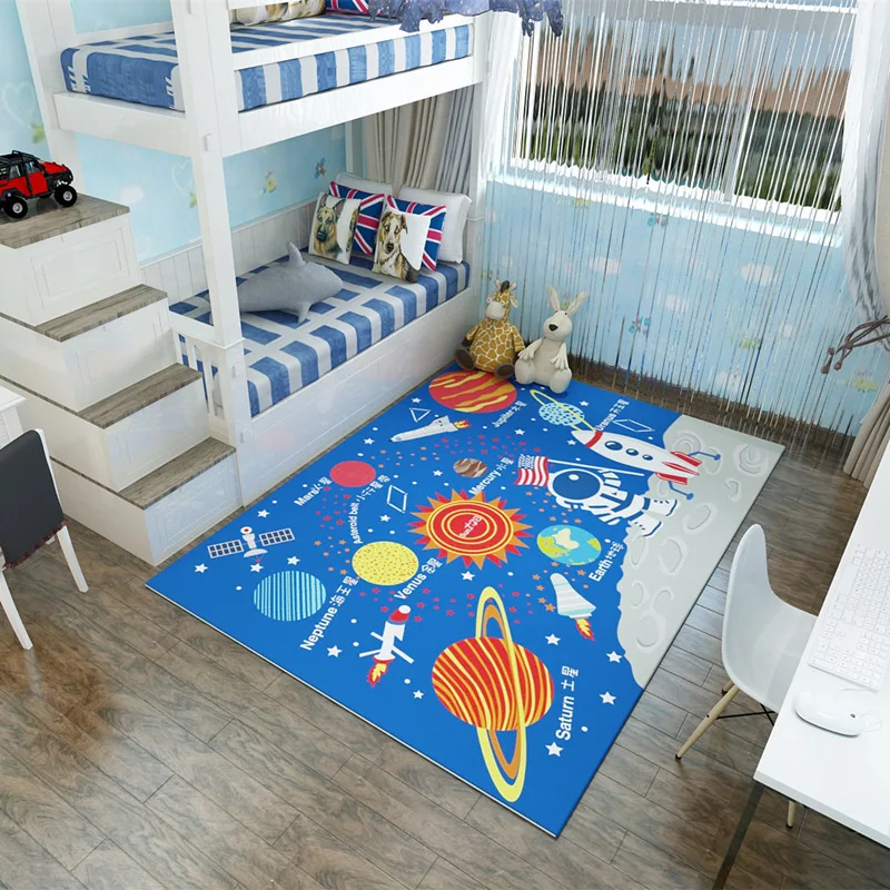 Детский ковер в мультяшном стиле, детский коврик для ползания, ковер для детской комнаты, спальни, гостиной, дивана, напольный коврик, нескользящий коврик на заказ