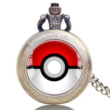 

2020 New Classical Pokemon Go Game Theme Quartz Pocket Watch With Chain Pendant Gift For Men Women Relogio De Bolso