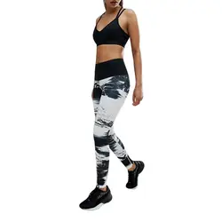 Для женщин модные эластичные сжатия Slim Fit тренировки Леггинсы брюки для йоги тонкий Фитнес ботильоны-Длина S-XL Для женщин леггинсы T7