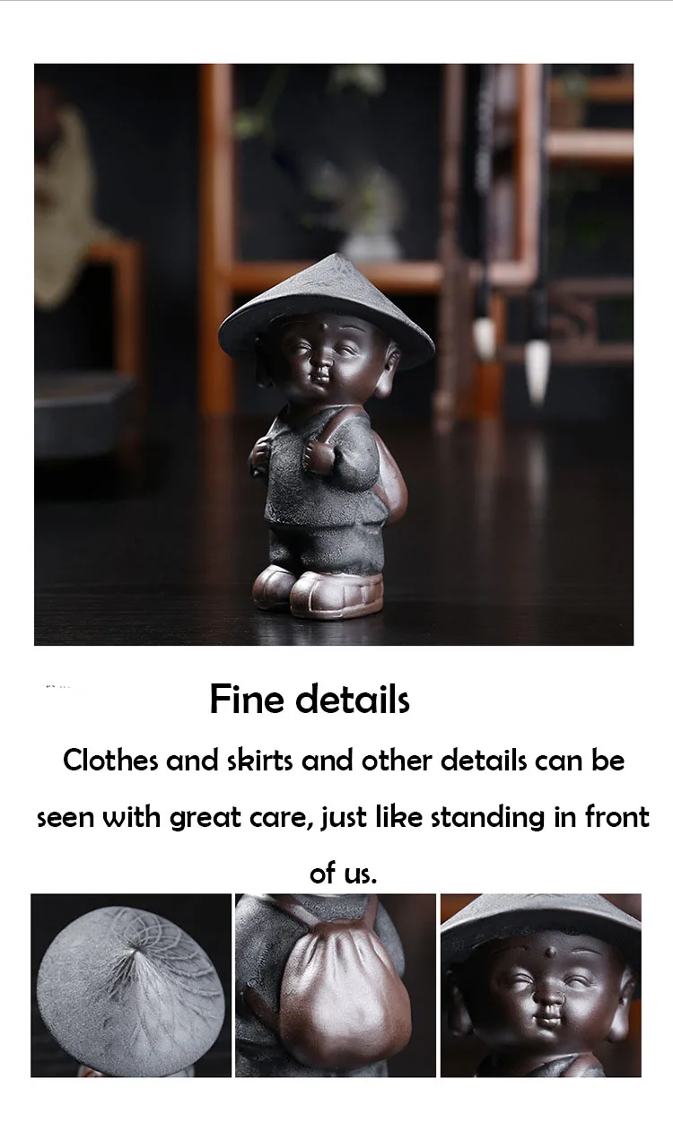 Фиолетовый песок, чай, статуи Будды, статуэтки, монах, скульптура ...