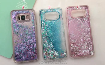 

Liquid Quicksand Soft TPU Case For Samsung Galaxy S8 PLUS Flow Sand Star Heart Love Glitter Clear Cell Phone Cover Luxury 100pcs