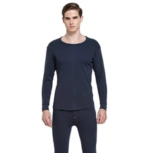 Новое поступление, зимнее термобелье, мужские теплые комплекты с длинными рукавами, модные однотонные Мягкие осенние повседневные рубашки+ штаны, черный и серый цвета, большие размеры