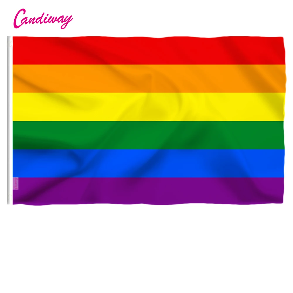 Rainbow Flag Bunting 20Rectangle Flags 18feet LGBT Gay Pride Parade Party Decors