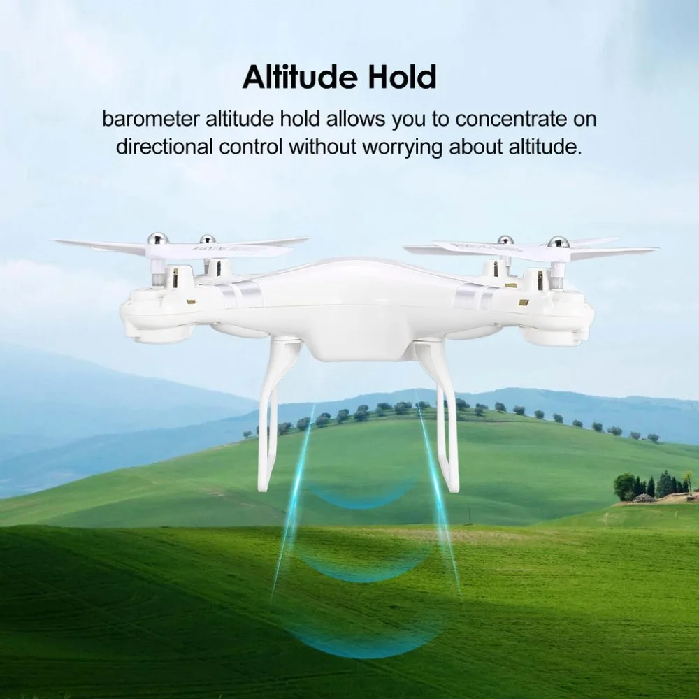 

SH5H 2.4G 4CH Smart Drone RC Quadcopter with Altitude Hold Headless Mode One Key Return LED Light Control Speed VS Syma X5