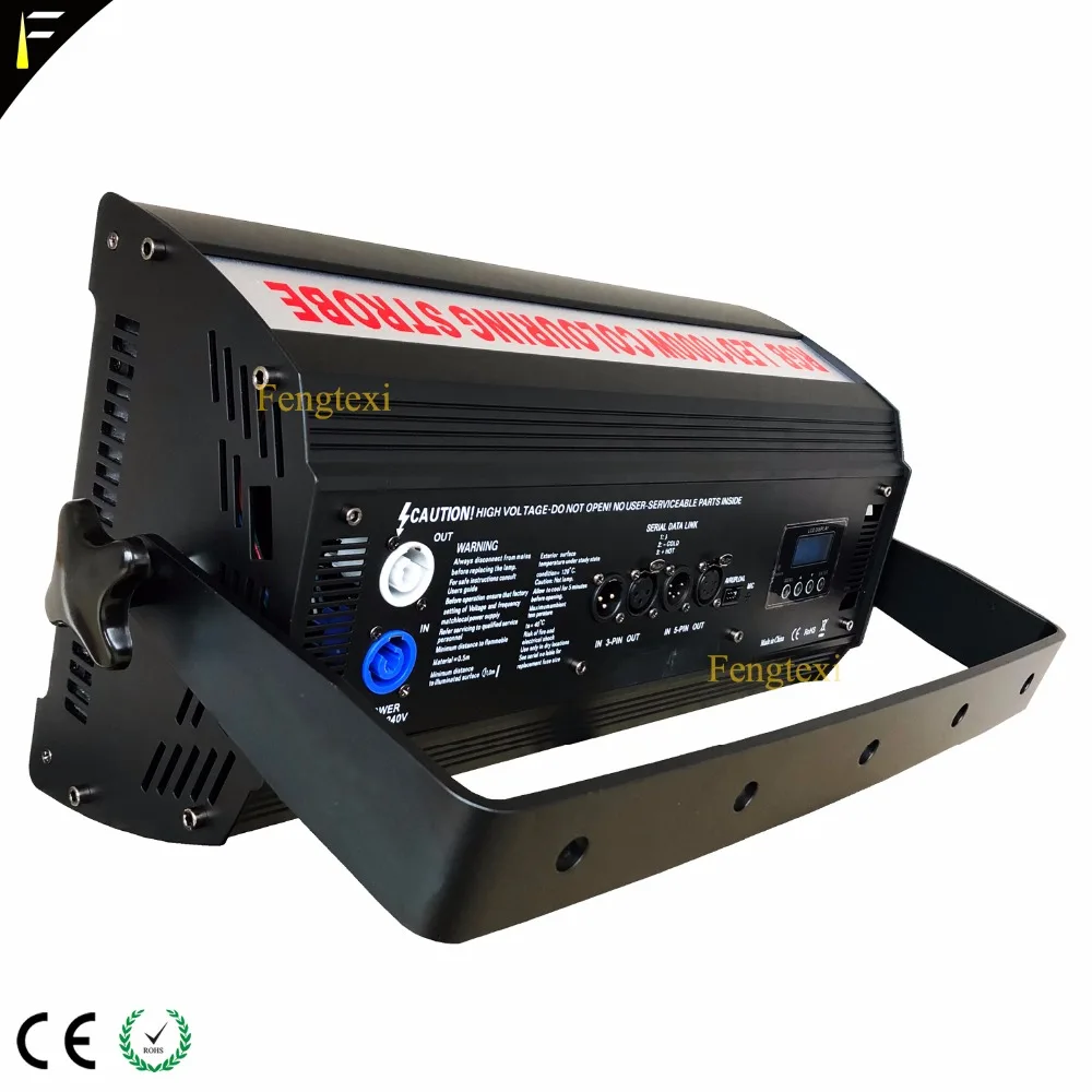 Новый красный/зеленый/синий три Цвет светодиодные срабатывает DMX512 ночной клуб DJ Strobe флэш-светильники 1000 Вт сильный Мощность