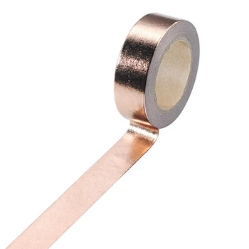 

1.5cm*10m Gold Foil Washi Tape Silver Gold Bronze Green Color Japanese Kawaii DIY Scrapbooking Tools Masking Tape