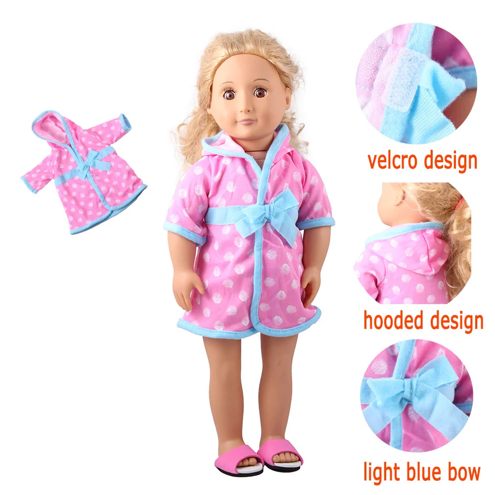 

Fits 43cm Baby Nenuco Doll Fashion Pink Bathrobe For 18 Inch Girl Doll Accessories The Kids Best Christmas Gift
