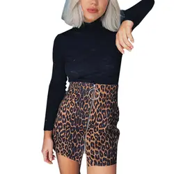 Спальное место #501 2018 Новая мода Для женщин с леопардовым принтом юбка Высокая Талия Сексуальная Карандаш Bodycon бедра мини-юбка для леди