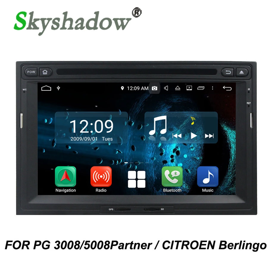 Android 7.1 2GB RAM 32GB 8 core Car DVD Player GPS Map RDS Radio wifi 4G