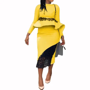 

2019 new elegent fashion style summer and autumn african women plus size dress