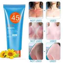 SPF 45 водонепроницаемый солнцезащитный крем для тела против UVA/UVB Осветляющий солнцезащитный крем дышащий чехол