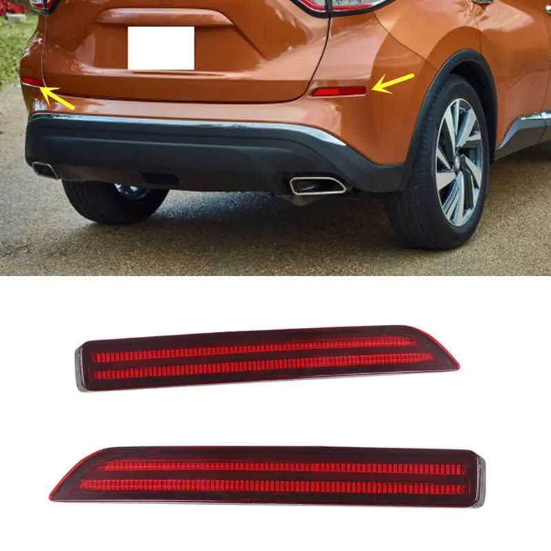 

For NISSAN MURANO 2015-2016 2*Rear fog lamp Rear bumper lights Brake Highlight