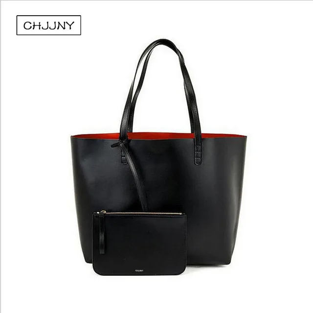 Mansur Gavriel Women Per Large Tote Shoulder Bag Real Leather Mansur Gavriel Women Per Large Tote Shoulder Bag Real Leather Black Handbag With Small Mini Purse