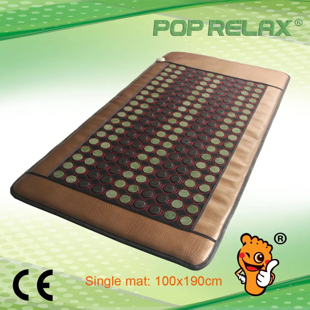 

POP RELAX Health Far infrared Natural jade tourmaline stone thermal heating bed mattress PR-C06 100x190cm