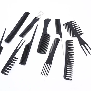 

1Pack=10pcs Hairdressing Carbon Antistatic Cutting Comb Grip Comb Mixed Hair Comb Set Barber Mixed Hair Comb Set Barbers Brush