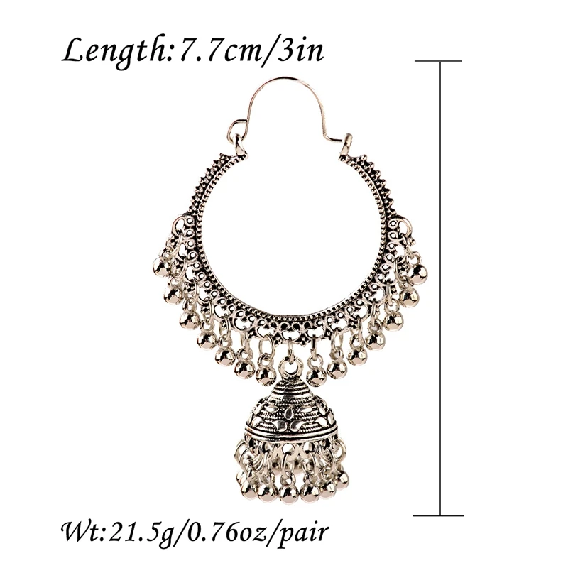 2020 классические женские большие круглые серьги Jhumka Jhumki индийские украшения Tribe