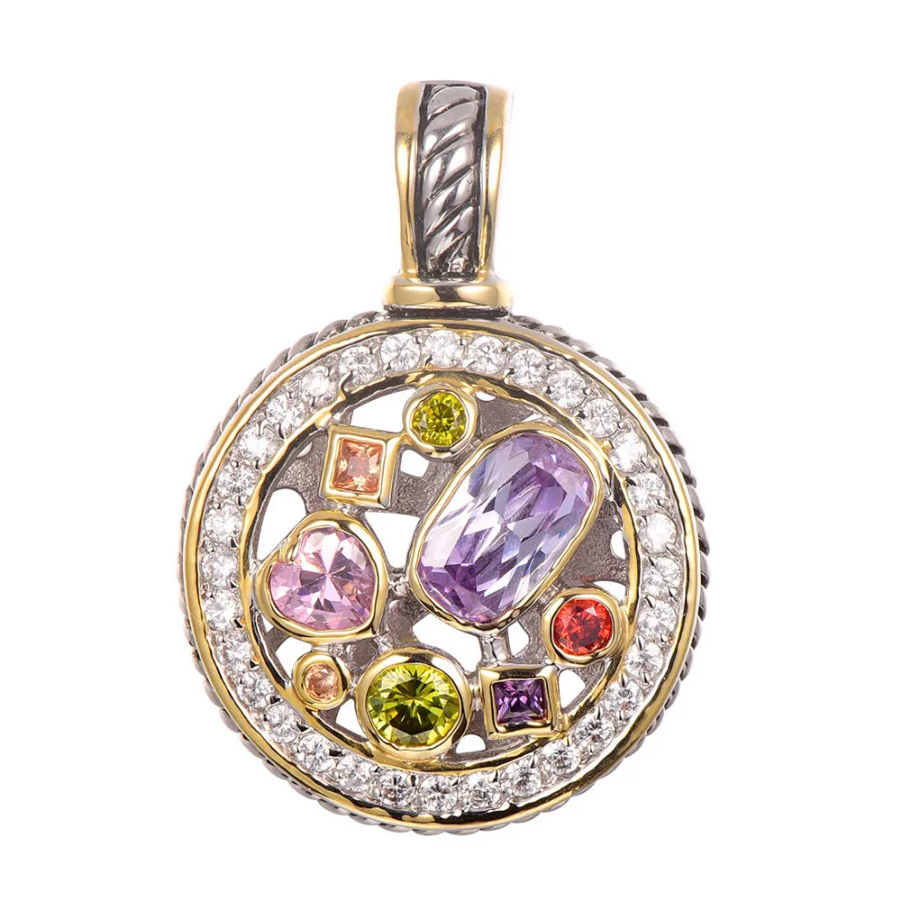 Подвеска для ювелирных изделий из серебра с фиолетовым кристаллом|pendant 925|pendant 925