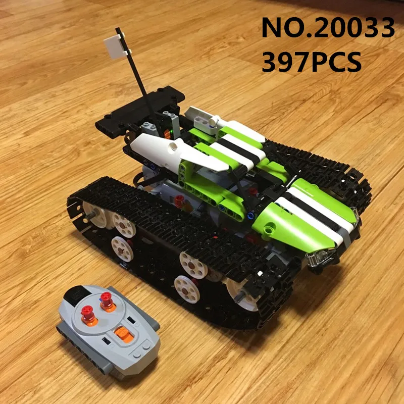 

20033 397PCS RC Tracked Racer Compatible 42065 Remote Control Caterpillar Vehicles Car Building Blocks Bricks Toy For Boys