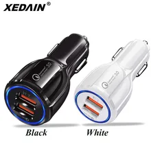 XEDAIN 2Port USB Car Charger Universele Quick Charge 3.0 30W Snelle Mobiele Telefoon Oplader Quick Charge 2.0 Fit voor ios Android Telefoon(China)