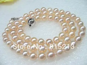 

women good ddh00859 AA++ 6mm round Light pink freshwater pearl necklace free P&P 28% Discount (A0501)