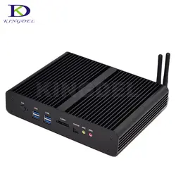 Kingdel HTPC Intel Core i7 4500U 5500U 5550U двухъядерный двойной LAN безвентиляторный мини ПК настольный компьютер 2 * HDMI неттоп 8 Гб ram NUC