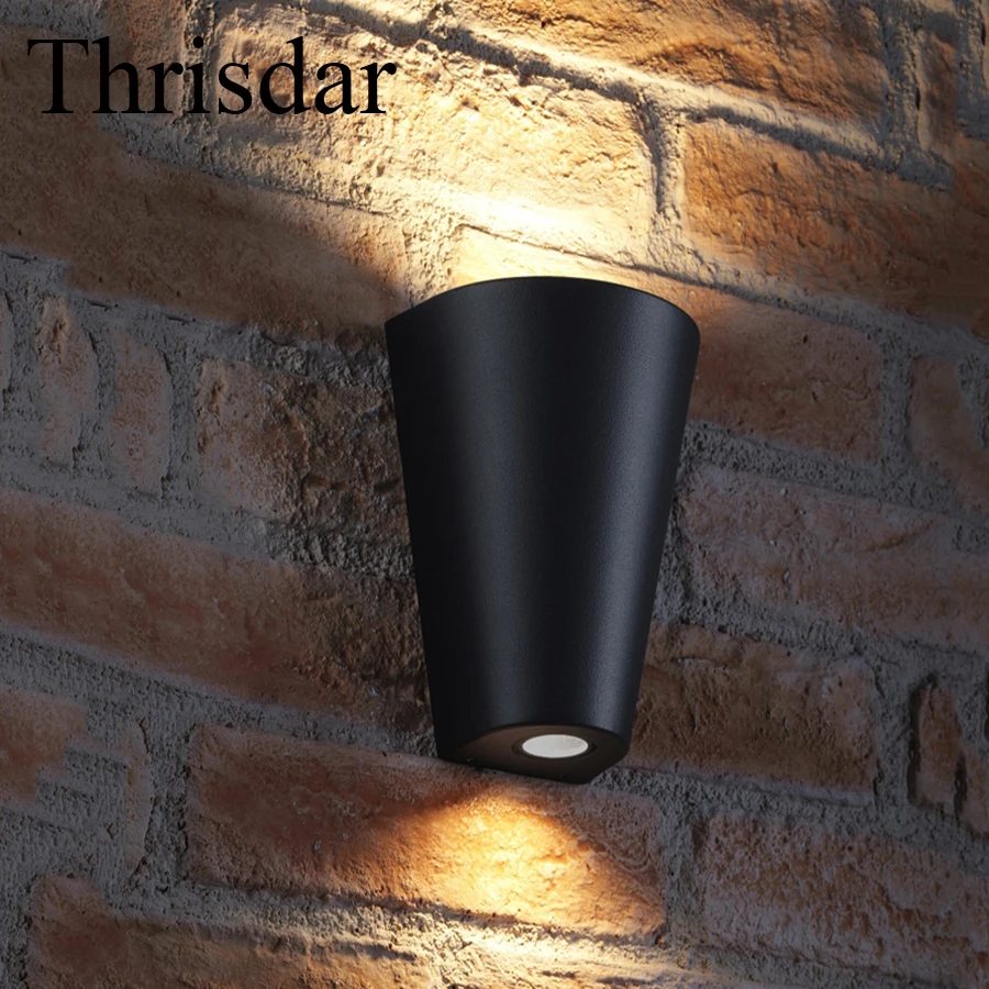 

Thrisdar 5W 10W Outdoor Lighting Waterproof Modern LED Wall Lamp Up Down Lighting Surface Mounted Villa Porch Patio Garden Light