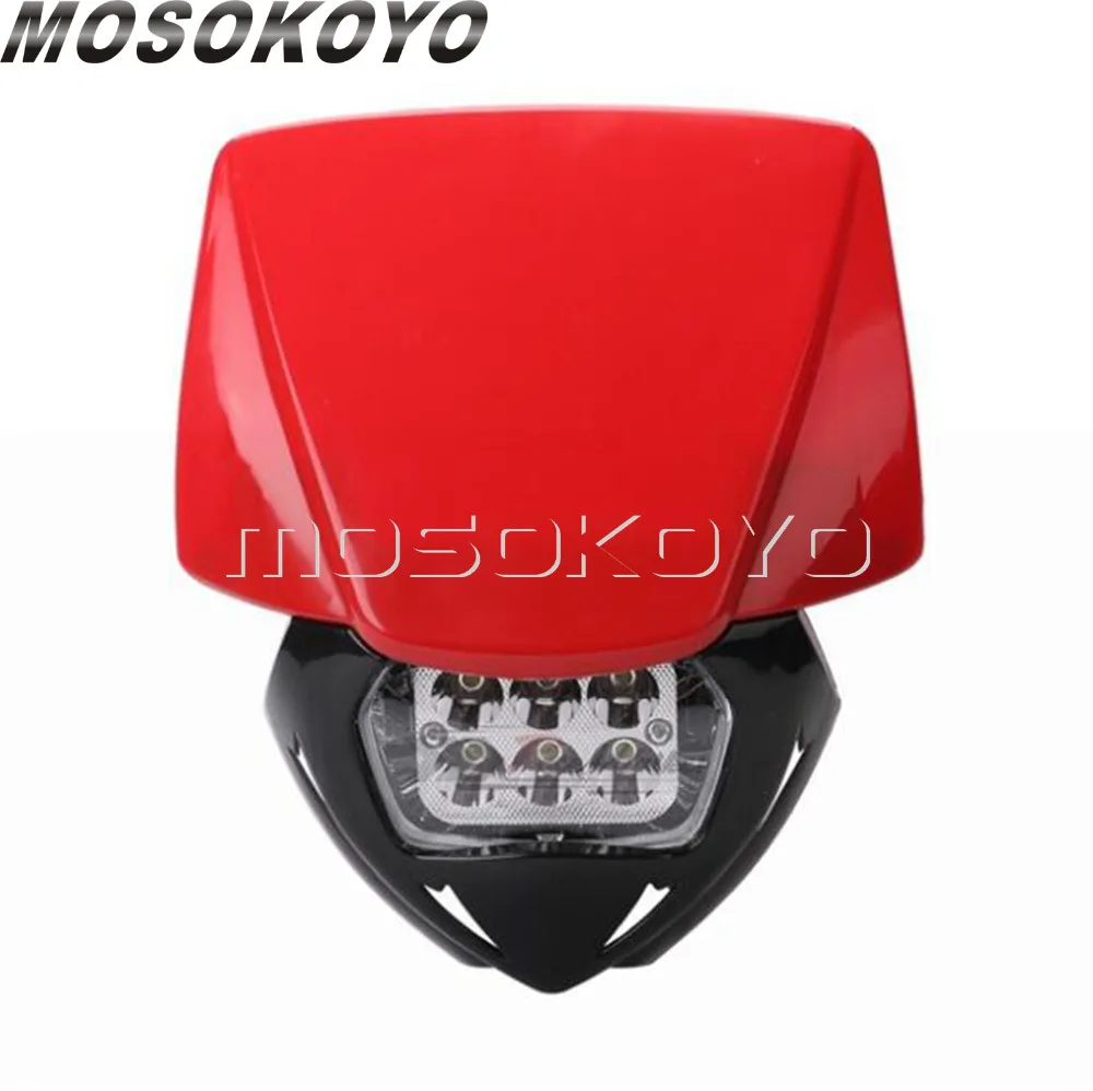 Передняя светодиодная фара для мотокросса MX Enduro EXC SMR XCF Yamaha WR TTR 250 450 KLX CRF Honda Suzuki
