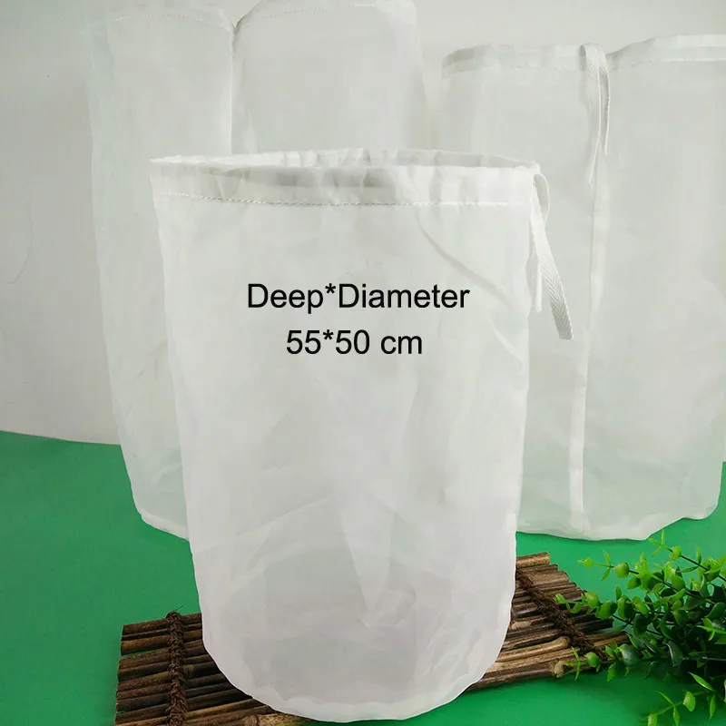 

Large 55*50cm (22" x 20") Drawstring Brew in a Bag Straining BIAB for Homebrew Beer Wine Whisky Moonshine Brew Free Shipping