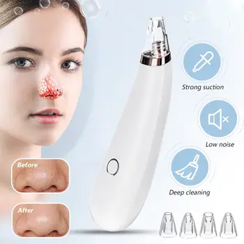 

Electric Facial Pore Blackhead Vacuum Suction Remove Skin Care With 4 Pores Blackhead Remover Cleaner Vacuum Acne Cleanser