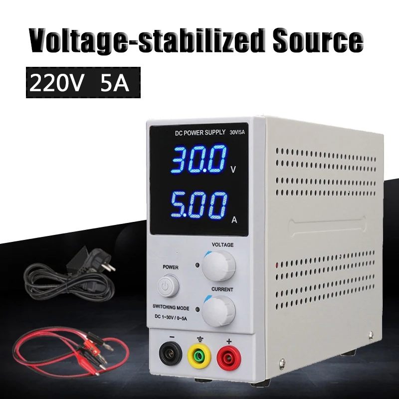 

Mini Adjustable Digital 220V Precision Variable DC Power Supply Adjustable Digital Regulated LED 5A 30V For Laptop Phone Repair