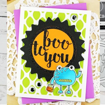 

Circle Boo To You Letters Halloween Metal Cutting Die Stencil for DIY Scrapbooking Photo Album Embossing Paper Cards Craft