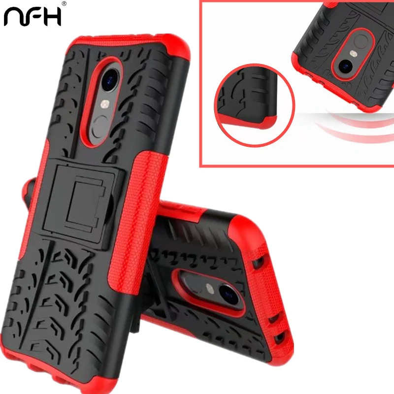 

Redmi 5 Plus Protection Shockproof Hard Armor Case For Xiaomi Redmi 5 Plus Slim Bumper Armor Stand Cover On Redmi 5 Plus 5.99"