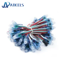 50 шт. 12 мм WS2811 Светодиодная точечная лампа модуль 5 в светодиодный модуль IP68 водонепроницаемый RGB Полноцветный 2811 IC цифровой светодиодный шнур