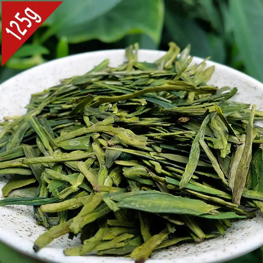 Китайский зеленый чай 5A+ Dragon Well,, весенний свежий дракон, 125 г, подарочная упаковка