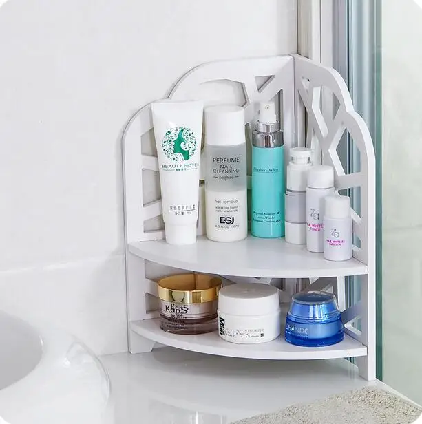 Compare Prices On Wood Corner Shelf Online Ping Low Price Desktop Cosmetics Organizer Bathroom Storage Rack Corner Shelf China