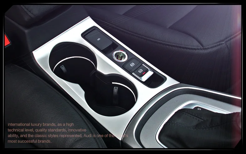 Para Audi Q3 2012-2017 opaco interno consola Centro anteriore scatola del cambio supporto di Tazza di Acqua raya ajuste 1 pz Para Audi Q3 2012-2017 opaco interno consola Centro anteriore scatola del cambio supporto di Tazza di Acqua raya ajuste 1 pz