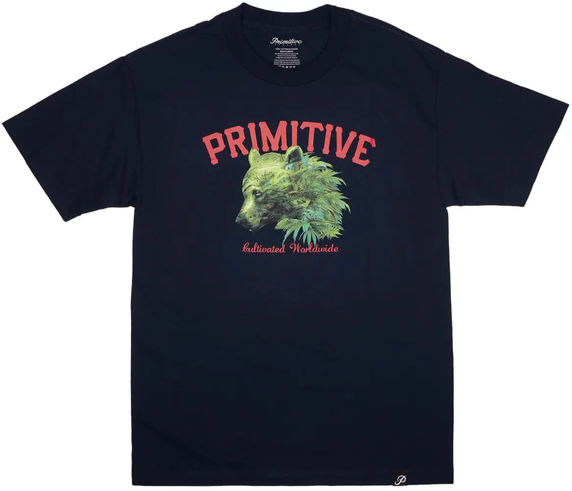 

Primitive Apparel Cultivated Bear T Shirt Mens Skatewear Navy