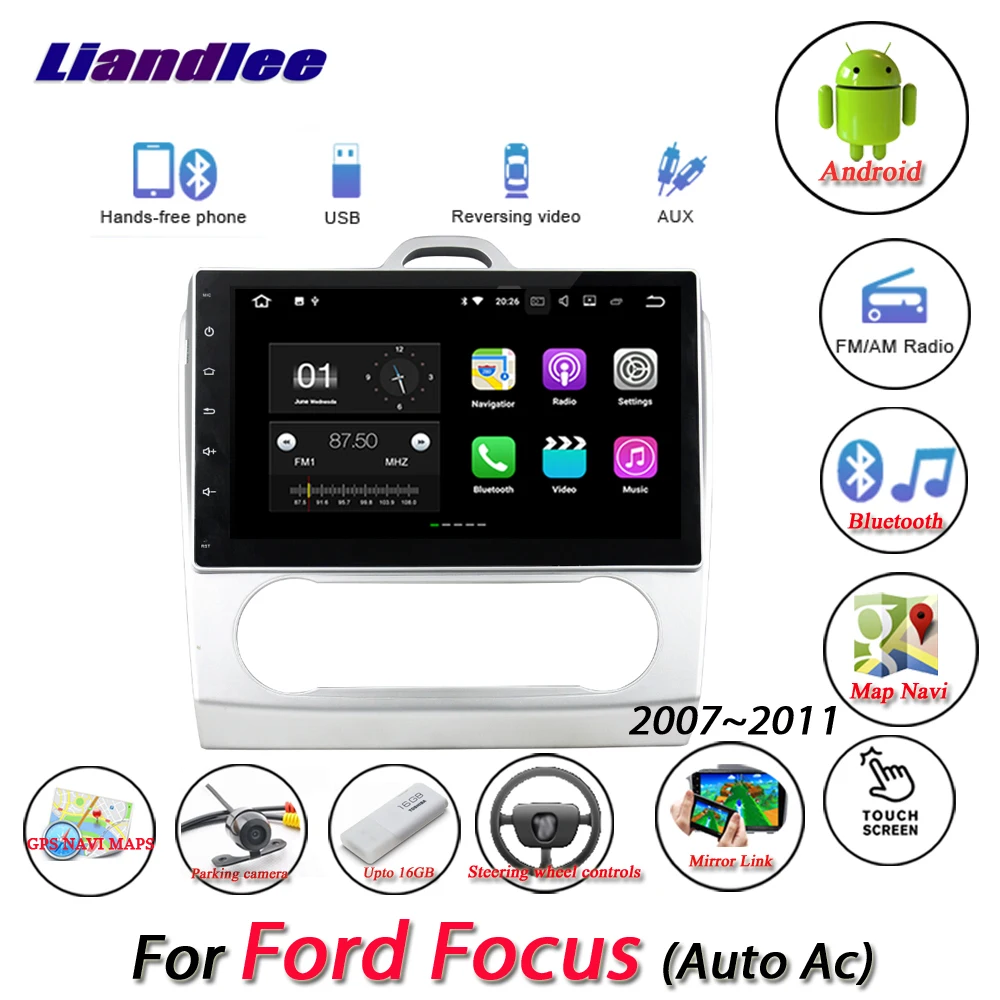 Excellent Liandlee Car Android System For Ford For Foces Auto AC 2007~2011 Radio Viedo BT GPS Navi MAP Navigation Screen Multimedia NO DVD 2