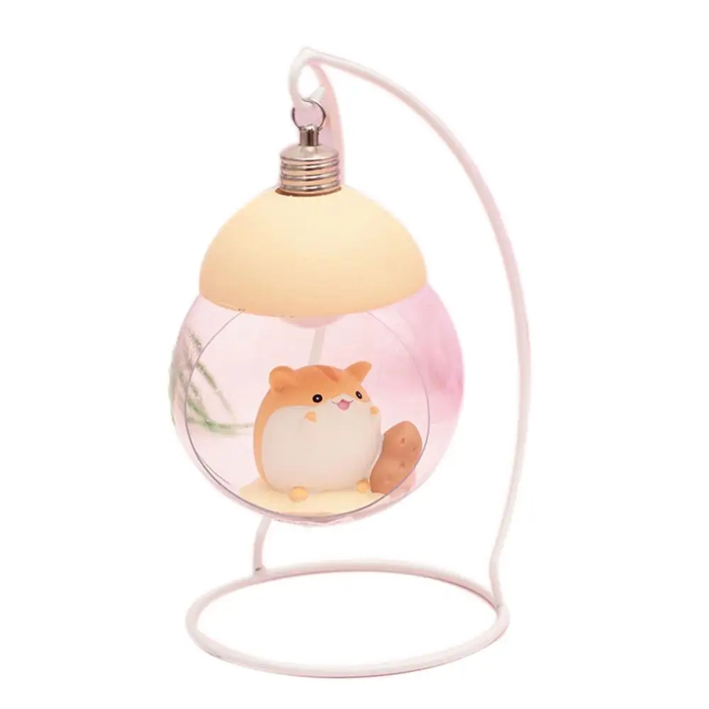 Лампа для хомяка, мультяшная мышь, украшение для дома, аксессуары, смоляные животные, ночник, светильник, украшения для комнаты, лампа, японский детский подарок - Цвет: yellow