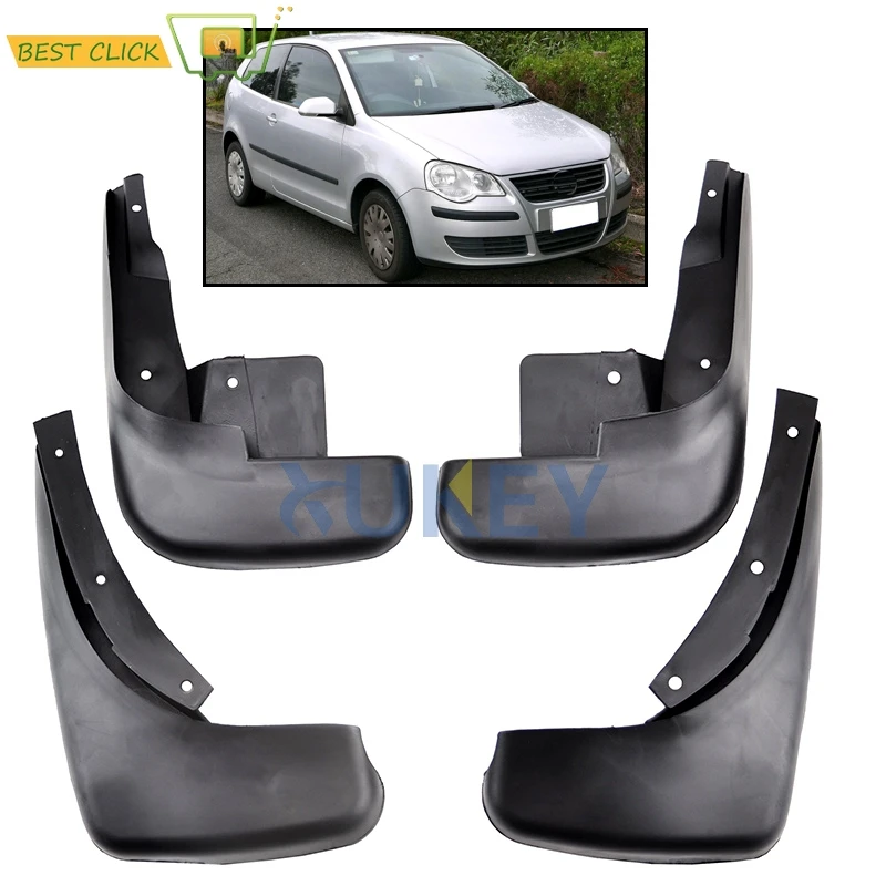 

Molded Mud Flaps For Volkswagen VW Polo Mk4 9N3 2005-2009 Mudflaps Splash Guards Front Rear Mud Flap Mudguards 2006 2007 2008 9N