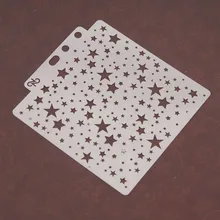 Different Star Stencils for DIY Scrapbooking Plastic Handmade Template Photoalbum Diary Decor Painting Drawing Spray Tools Card round circle dot pattern stencil for diy scrapbooking plastic spray drawing painting tool photoalbum decor hollow ruler template