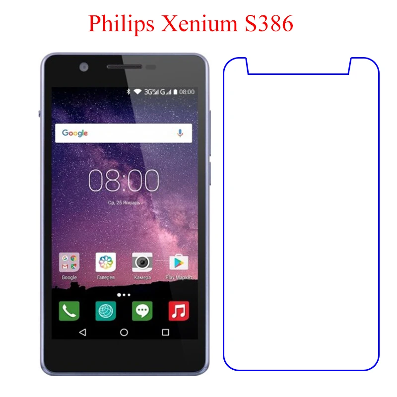 

2PCS For Philips Xenium S386 Screen Protector New Front Phone Films Explosion Proof Tempered Glass For Philips Xenium S386 Phone