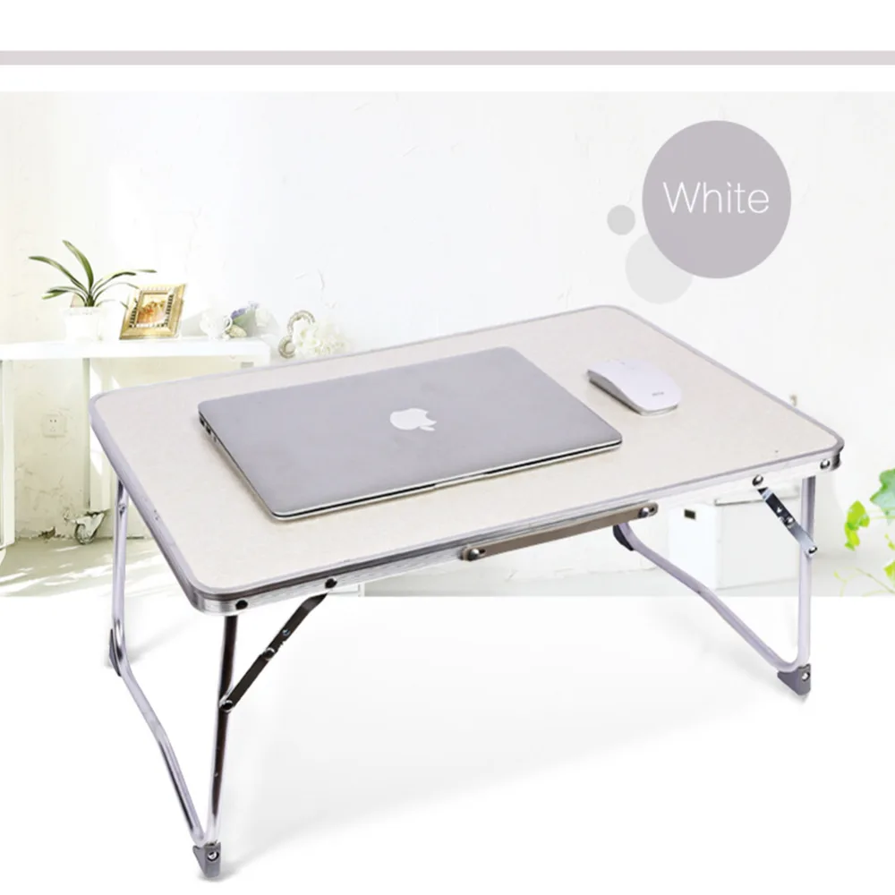 White Folding Computer Desk Multifunctional Light Foldable Table