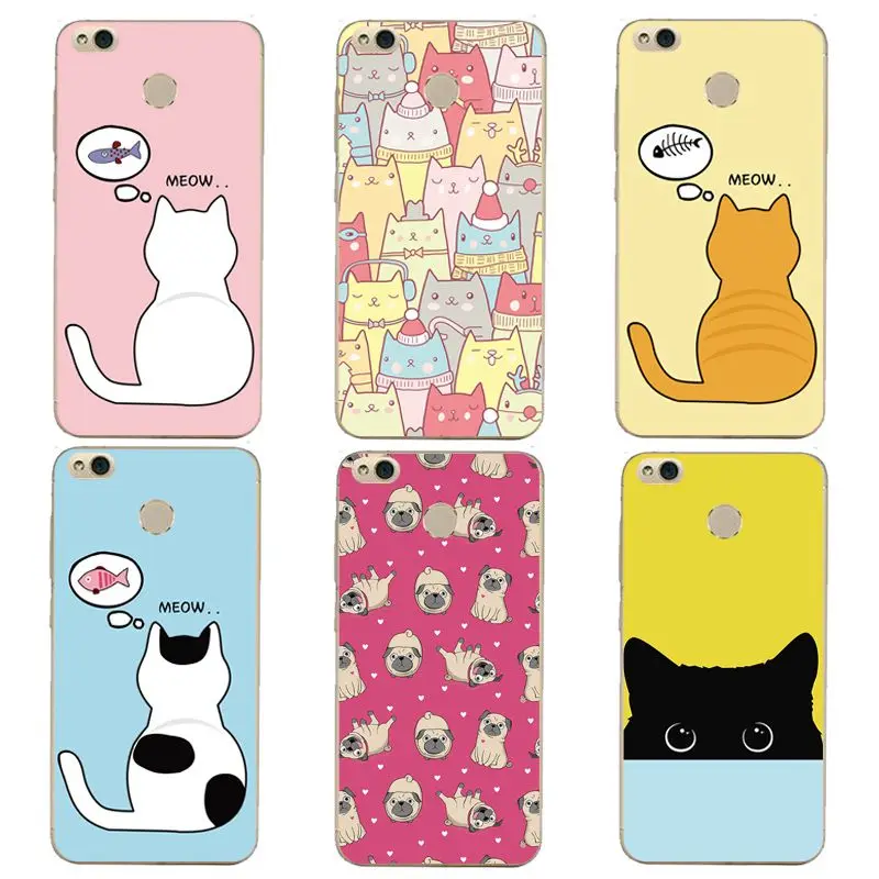 Cartoon Cat F Soft Clear TPU Phone Case For xiaomi redmi 4x 4a note5a note4x 5s mi6 note3 Dog Cover Free Shipping | Мобильные