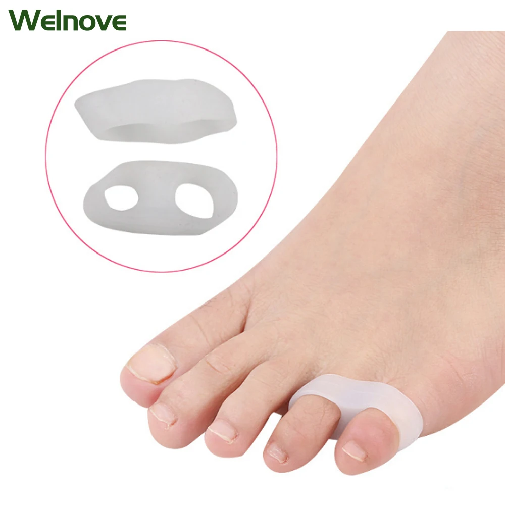

1Pair Toe Finger Separator Feet Care Braces Supports Tools Bunion Guard Foot Hallux Valgus Silicone Gel Foot Massager C133