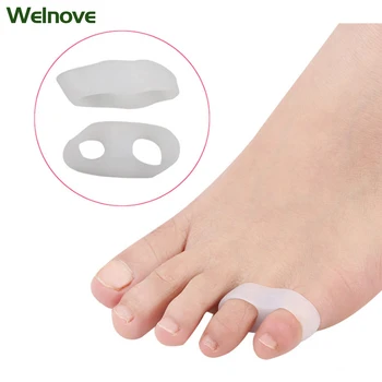 

1Pair Toe Finger Separator Feet Care Braces Supports Tools Bunion Guard Foot Hallux Valgus Silicone Gel Foot Massager C133