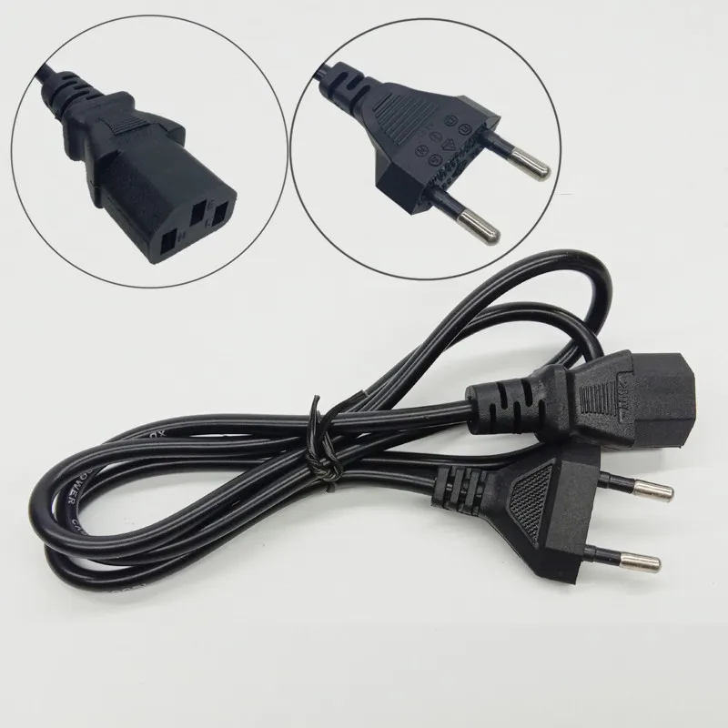 

EU European plug AC Power Cord IEC C13 Power Extension Cable 1m Power Supply Lead Cord for Hungary spain Sweden Korea Russia