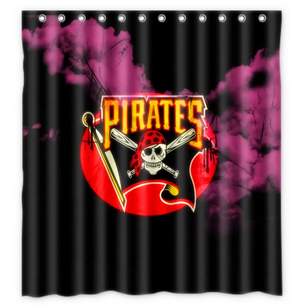 Vixm Home Pittsburgh Pirates Shower Curtains Movies Symbol Waterproof ...
