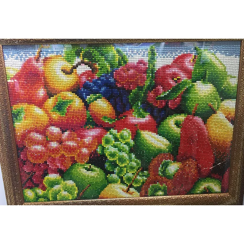 

Fruits DIY Crystal full 5D plastic diamond painting embroidery machine glue cross stitch kit art 3D mosaic square rhinestone