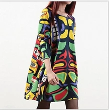Robes de maternité Coréenne Printemps Automne Hiver Vêtements Pour Les Femmes Enceintes Doodle Plus La Taille Imprimer Manches Longues Grossesse Vêtements
